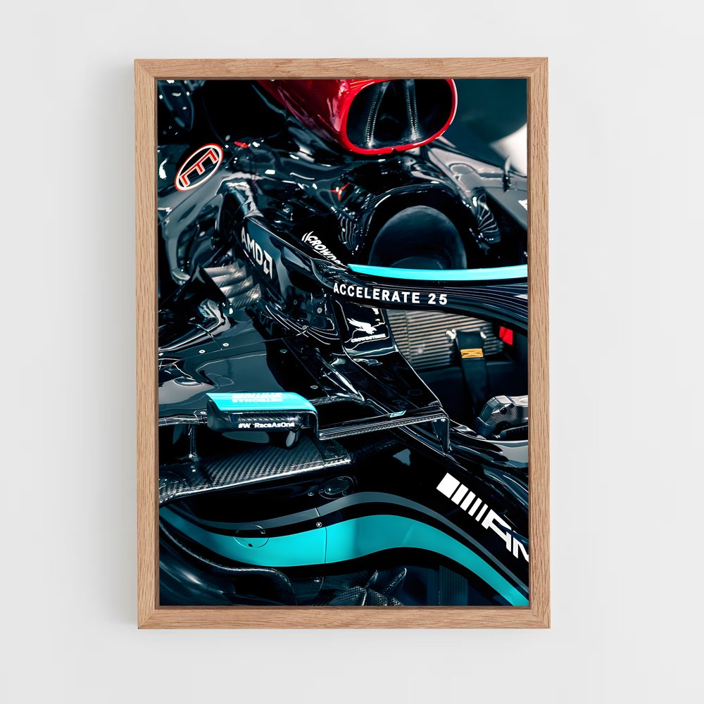 Poster Mercedes pleine – affiche Voitures de Formule 1 (vue 4)